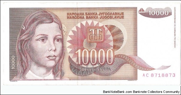 10.000 Dinara Banknote