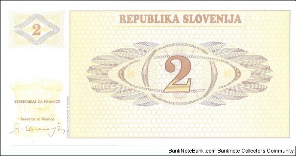 2 Tolarja Banknote