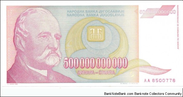 500.000.000.000 Dinara Banknote