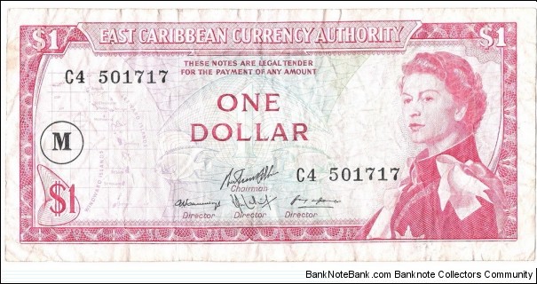 1 Dollar(Montserrat 1965) Banknote
