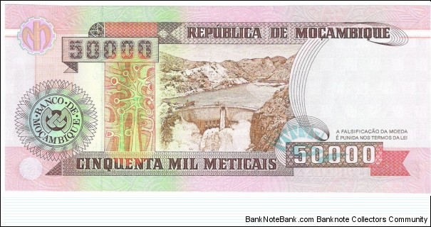 Banknote from Mozambique year 1993