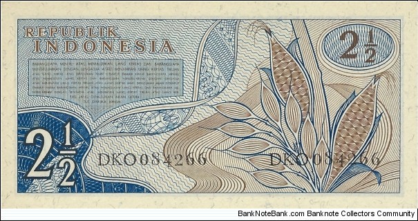 Banknote from Indonesia year 1961