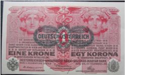 Austria, 1 koruna Banknote