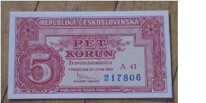 Czechoslovakia 5 Korun 1949

NOT FOR SALE Banknote