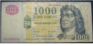 Hungary 1000 Forint 2000 Banknote