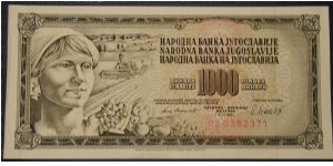 Yugoslavia 1000 Dinara 1981 Banknote
