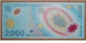 2,000 lei, polymer. Banknote
