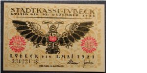 Germany Lubeck 50 Pfennig Notgeld Note 1921

NOT FOR SALE Banknote