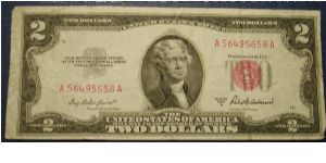 US 2 Dollar Federal Reserve Note 1953 Banknote