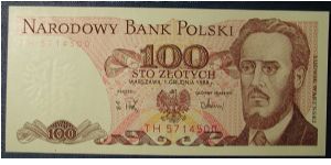 Poland 100 Zloty 1988 Banknote