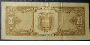 Banknote from Ecuador