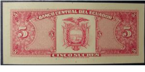 Banknote from Ecuador