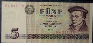 Germany 5 Marks 1975 Banknote