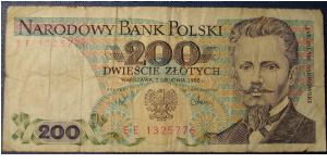 Poland 200 Zloty 1988


I brought this one home from Poland. Banknote