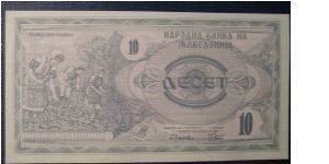 Macedonia 10 Denari 1992 Banknote