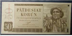 Czechoslovakia 50 Korun 1950

NOT FOR SALE Banknote