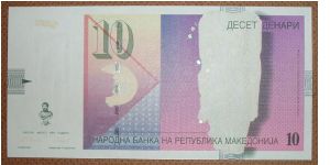 10 Denari, planchettes, colorful. Banknote