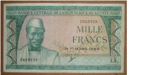 1000 Francs Banknote