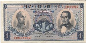 1 peso oro. Banknote