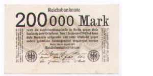 200 Mil Mark 09.08.1923 - FE. Banknote
