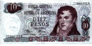 Argentina - 10 Pesos -1970-73 - P-289 Banknote