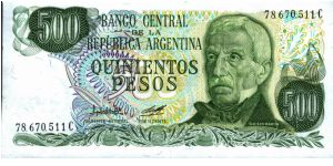 Argentina - 500 Pesos - 1982 - P303c Banknote