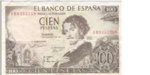 100 Pesetas Spain 1965 Banknote