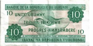 Banknote from Burundi