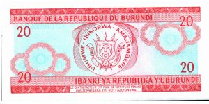 Banknote from Burundi