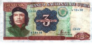 Cuba * 3 Pesos * 1995 * P-113 Banknote