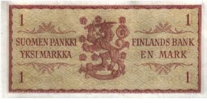 Finland * 1 Markka * 1969 * P-98 Banknote