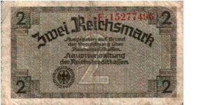 2 Reichsmark * 1939-1945 Banknote