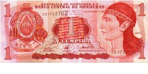 1 Lempira * 1988 * P-79c Banknote