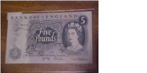 Replacement 5 Pound...like star currency in USA. Banknote