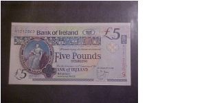 Bank of Ireland 5 Pound Banknote