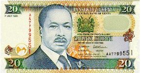 20 Shillingi * 1995 * P-32 Banknote