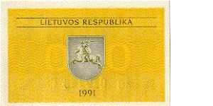 Banknote from Lithuania