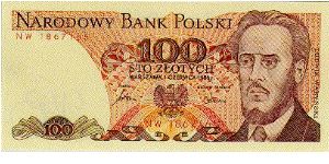 100 Zlotych * 1986 * P-143c Banknote