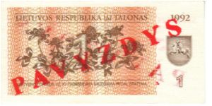 Banknote from Lithuania