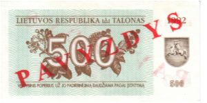 Banknote from Lithuania