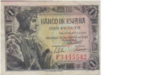 1 peseta,
Anverso: Cristobal Colón.
Reverso:
Descubrimiento de América Banknote