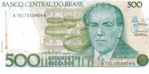 Brazil 1987 500 Cruzados. P-212d Banknote