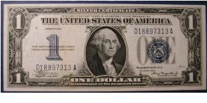 1934 US 1 Dollar Silver Certificate funnyback Banknote