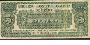 Banknote from Mexico