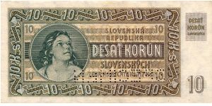 Banknote from Slovakia