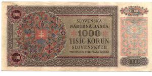 Banknote from Slovakia