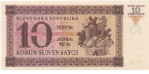 Banknote from Slovakia