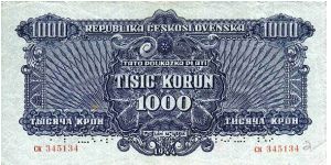 Czechoslovakia - 1000 K 1944
SPECIMEN Banknote