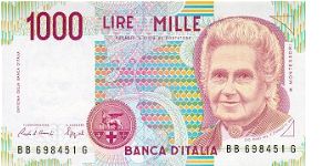 1000 Lire Banknote