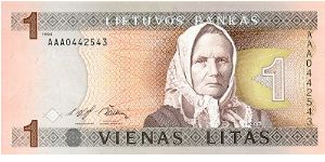 1 Litas Banknote